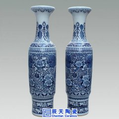 景德鎮落地大花瓶燒制工藝，多作陶瓷禮品用